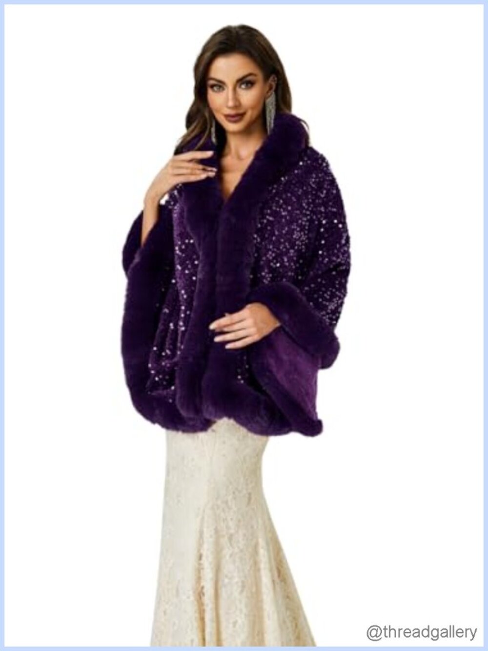 Faux Fur Wrap Shawl Stole Cape Winter Wedding Prom Party